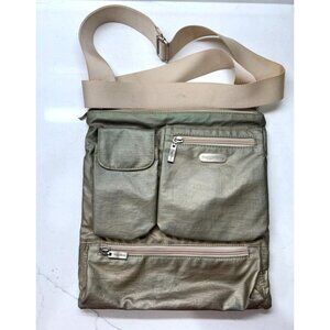 Baggallini Nylon Crossbody Lightweight Bag in Gold Taupe